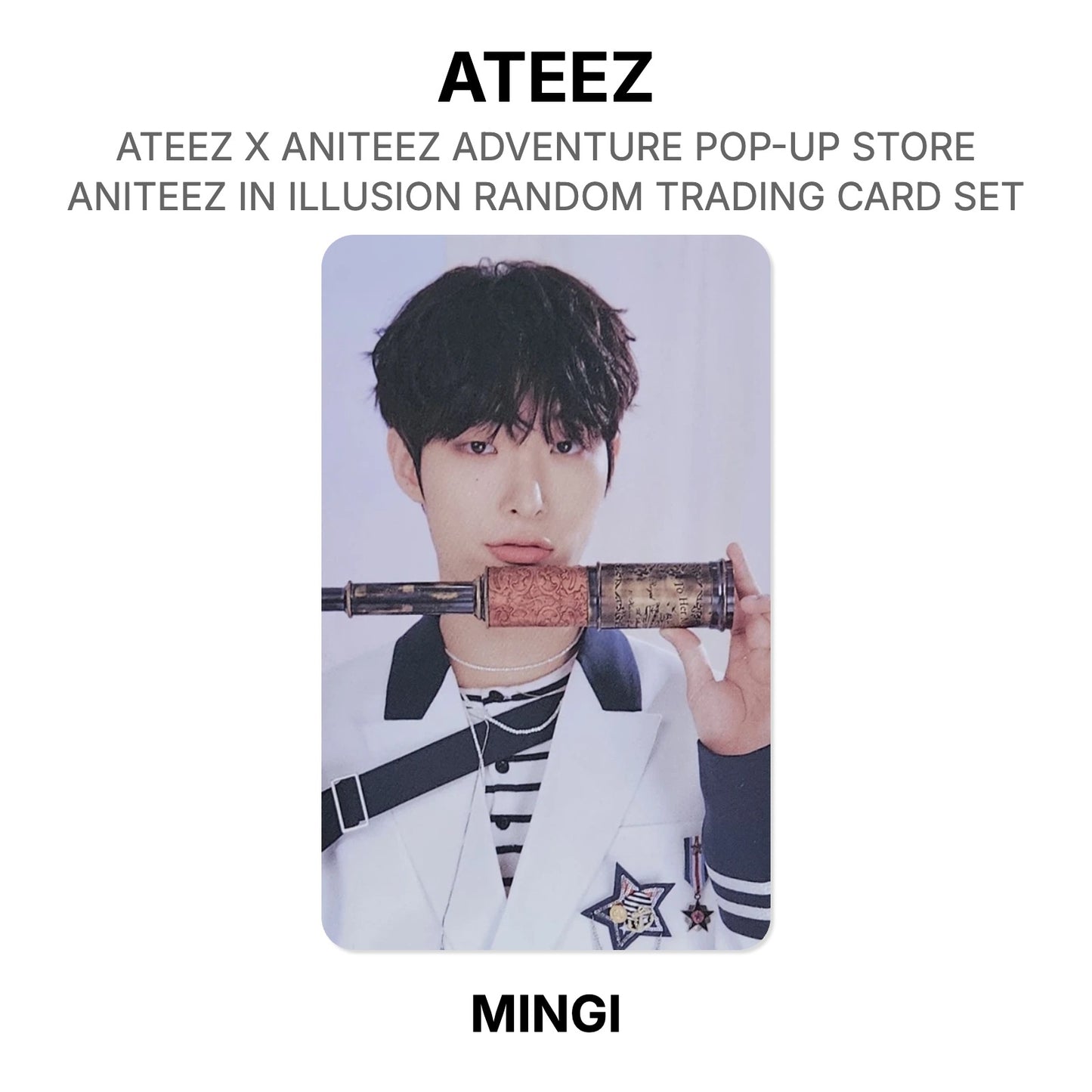 ATEEZ X ANITEEZ ADVENTURE POP-UP STORE ANITEEZ IN ILLUSION RANDOM TRADING CARD SET officiële Photocard