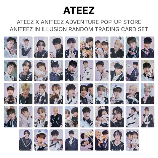 ATEEZ X ANITEEZ ADVENTURE POP-UP STORE ANITEEZ IN ILLUSION RANDOM TRADING CARD SET Official Photocard