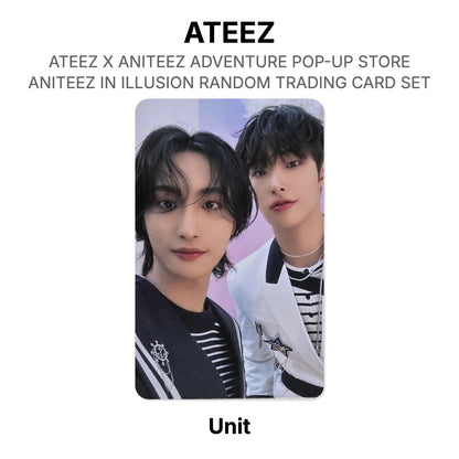 ATEEZ X ANITEEZ ADVENTURE POP-UP STORE ANITEEZ IN ILLUSION RANDOM TRADING CARD SET officiële Photocard