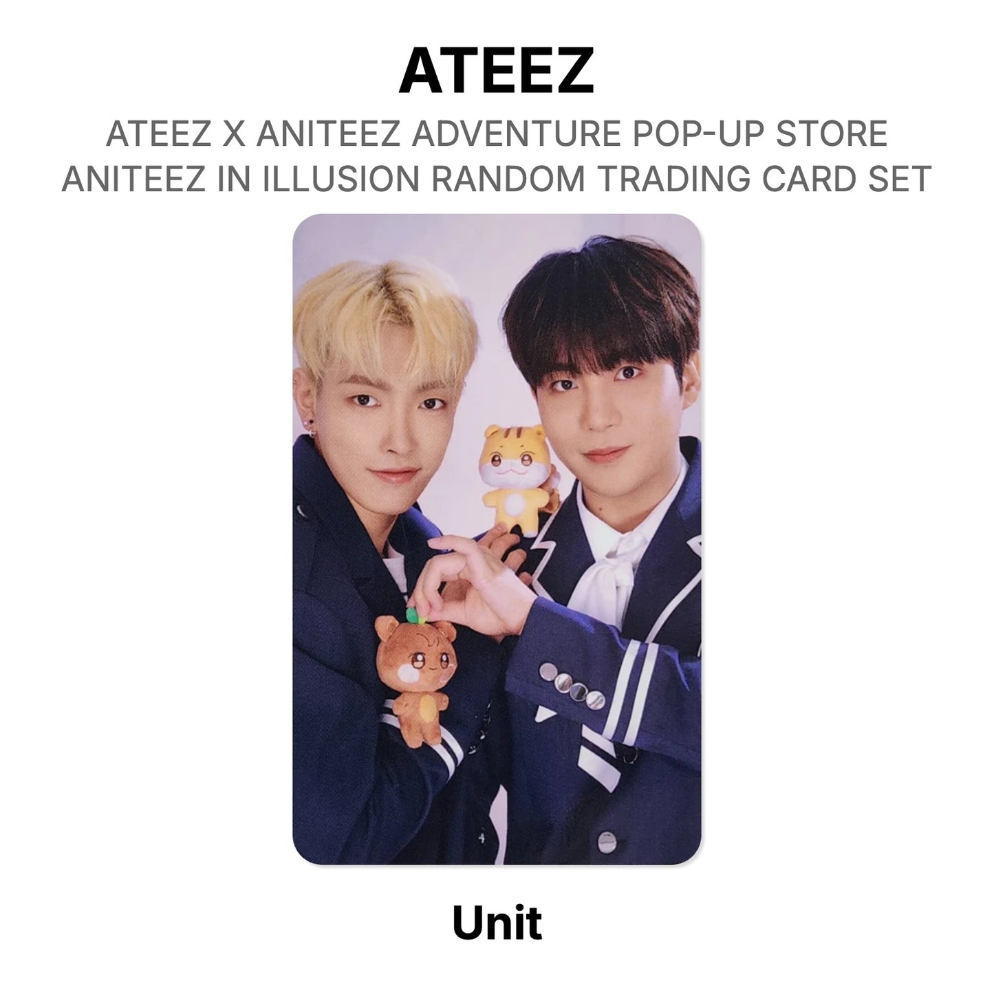 ATEEZ X ANITEEZ ADVENTURE POP-UP STORE ANITEEZ IN ILLUSION RANDOM TRADING CARD SET officiële Photocard