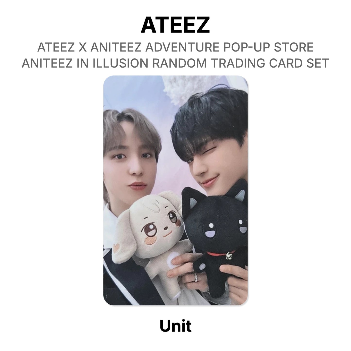 ATEEZ X ANITEEZ ADVENTURE POP-UP STORE ANITEEZ IN ILLUSION RANDOM TRADING CARD SET officiële Photocard