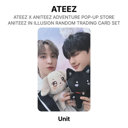 ATEEZ X ANITEEZ ADVENTURE POP-UP STORE ANITEEZ IN ILLUSION RANDOM TRADING CARD SET officiële Photocard
