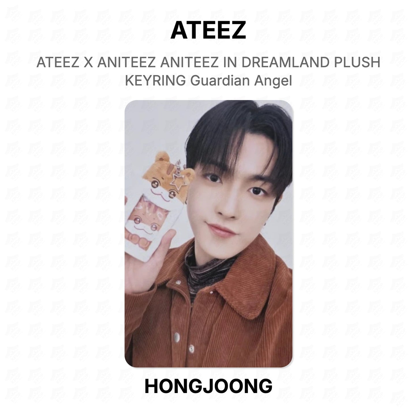 ATEEZ X ANITEEZ ANITEEZ IN DREAMLAND PLUSH KEYRING Guardian Angel Official Photocard