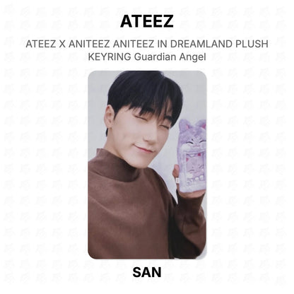 ATEEZ X ANITEEZ ANITEEZ IN DREAMLAND PLUSH KEYRING Guardian Angel Official Photocard