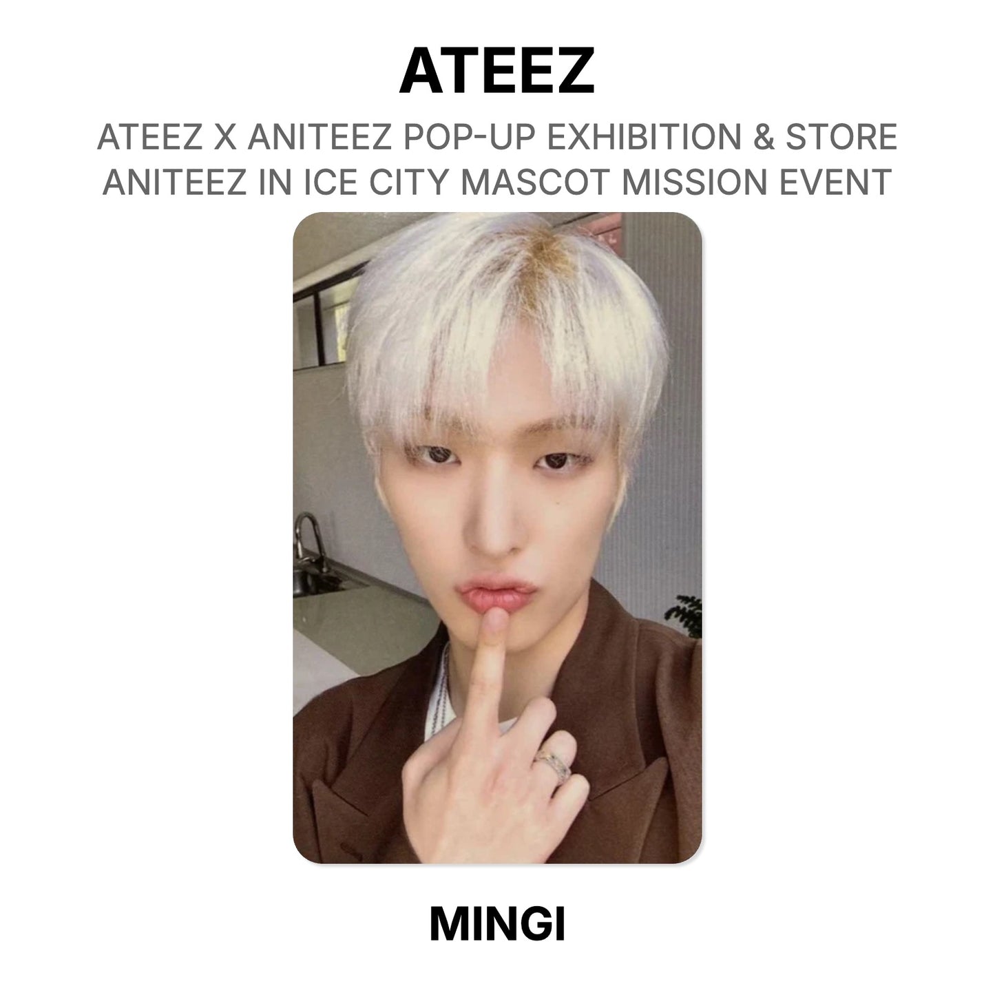 ATEEZ X ANITEEZ POP-UP EXHIBITION & STORE ANITEEZ IN ICE CITY MASCOT MISSION EVENT Official Photocard