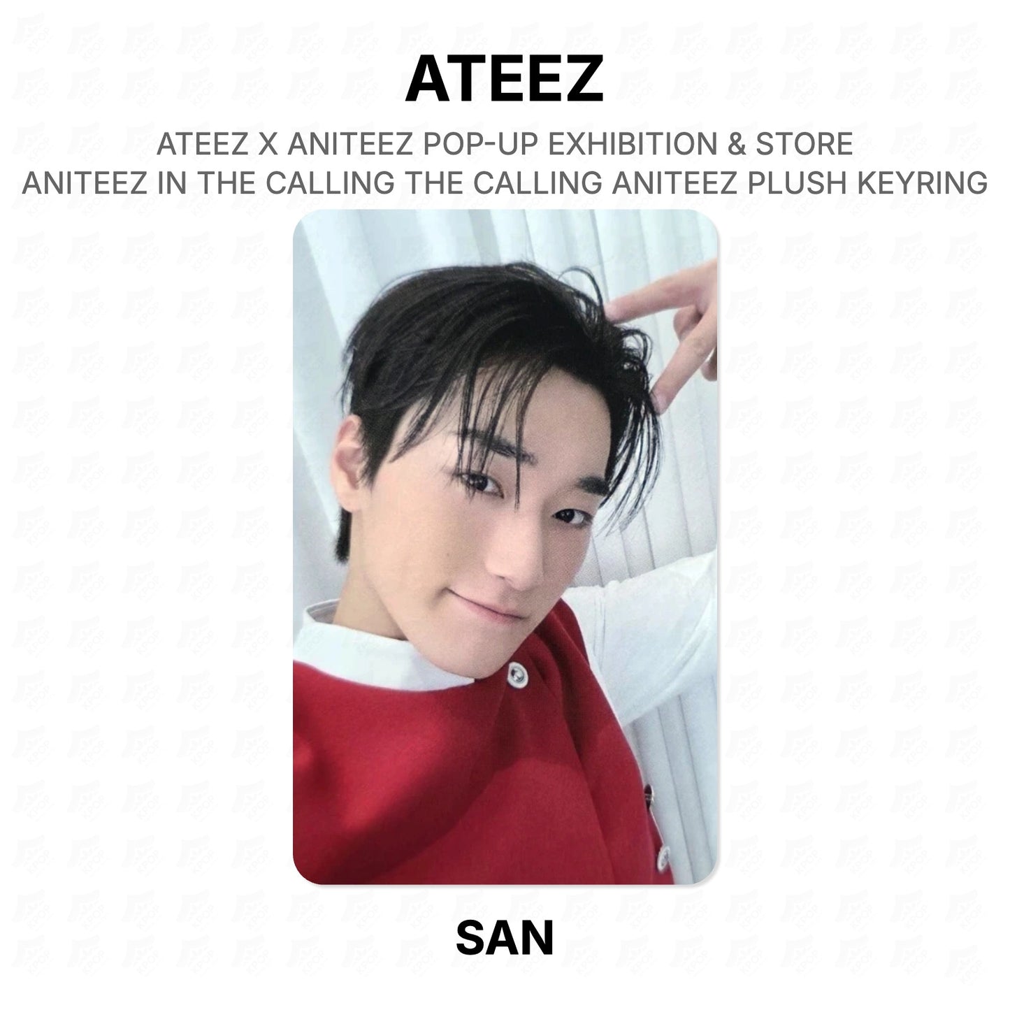 ATEEZ X ANITEEZ POP-UP EXHIBITION & STORE ANITEEZ IN THE CALLING THE CALLING ANITEEZ PLUSH KEYRING Official Photocard