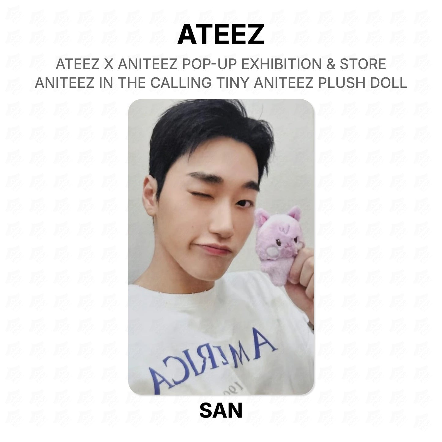 ATEEZ X ANITEEZ POP-UP EXHIBITION & STORE ANITEEZ IN THE CALLING TINY ANITEEZ PLUSH DOLL Official Photocard