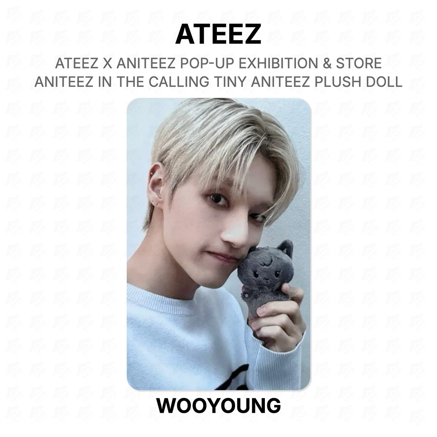 ATEEZ X ANITEEZ POP-UP EXHIBITION & STORE ANITEEZ IN THE CALLING TINY ANITEEZ PLUSH DOLL Official Photocard