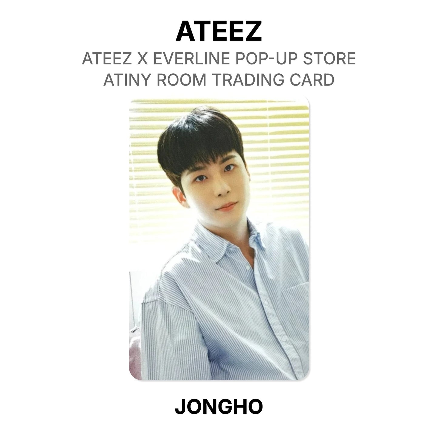 ATEEZ X EVERLINE POP-UP STORE ATINY ROOM TRADING CARD Official Photocard