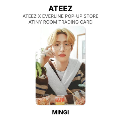 ATEEZ X EVERLINE POP-UP STORE ATINY ROOM TRADING CARD Official Photocard