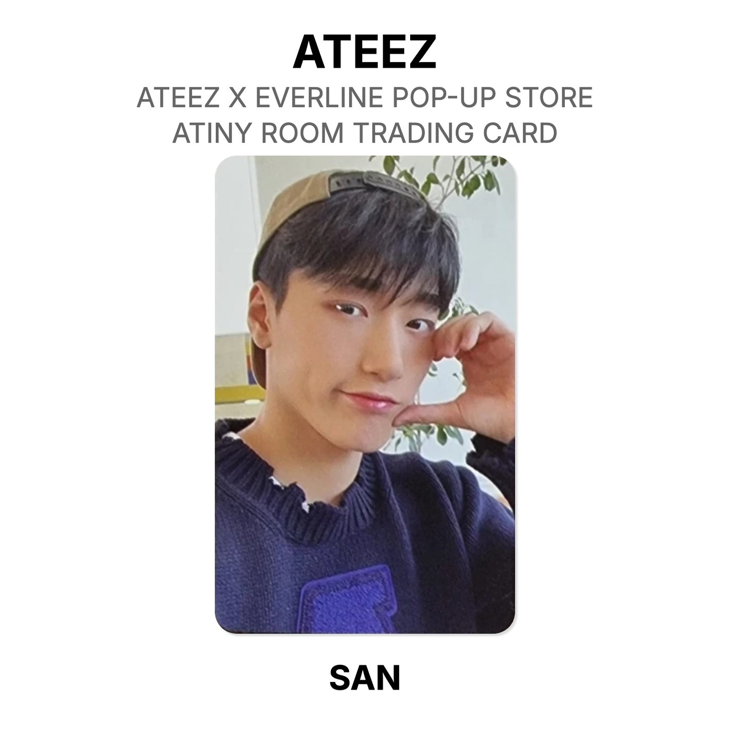 ATEEZ X EVERLINE POP-UP STORE ATINY ROOM TRADING CARD Official Photocard