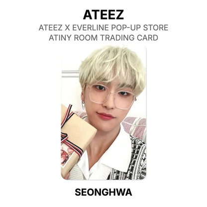 ATEEZ X EVERLINE POP-UP STORE ATINY ROOM TRADING CARD Official Photocard