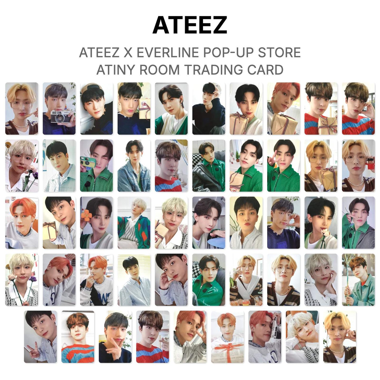 ATEEZ X EVERLINE POP-UP STORE ATINY ROOM TRADING CARD Official Photocard