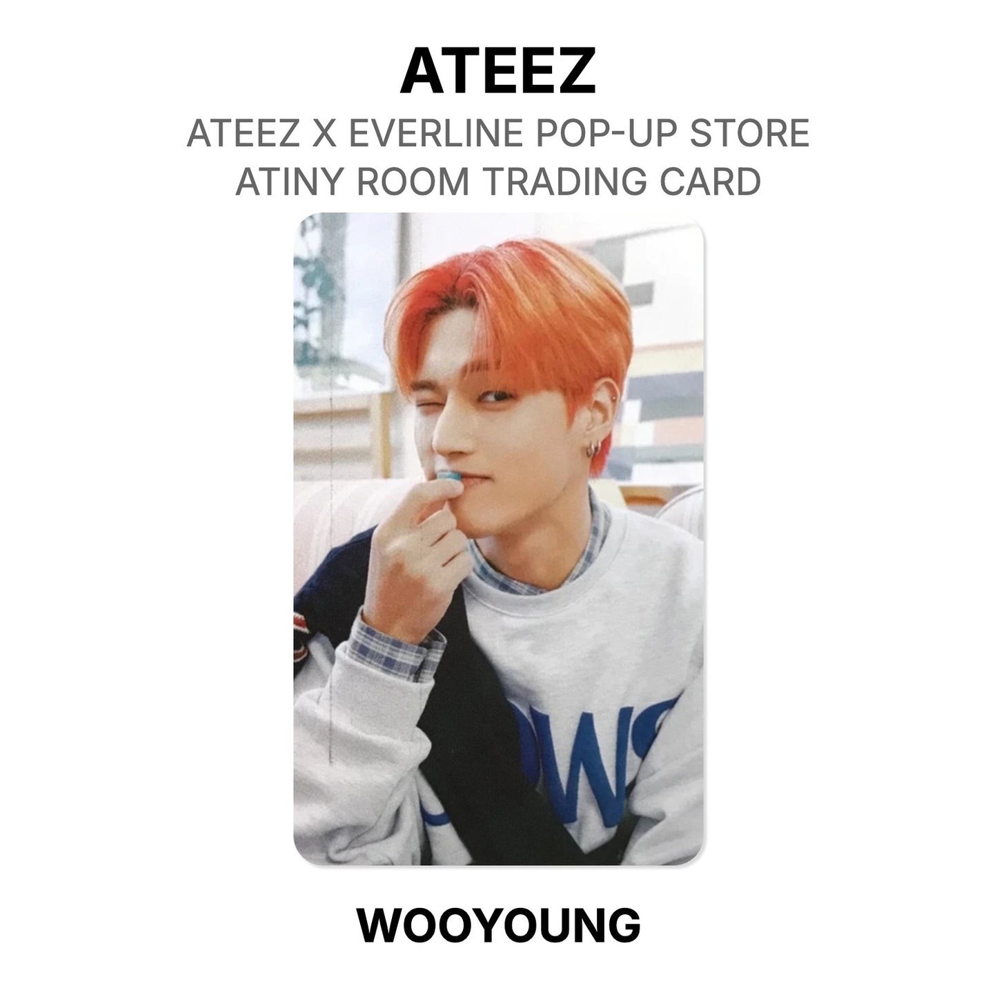 ATEEZ X EVERLINE POP-UP STORE ATINY ROOM TRADING CARD Official Photocard
