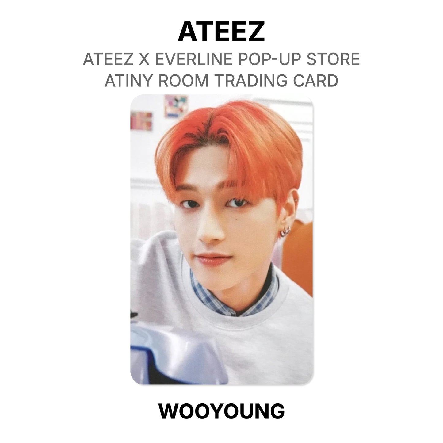 ATEEZ X EVERLINE POP-UP STORE ATINY ROOM TRADING CARD Official Photocard