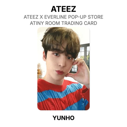 ATEEZ X EVERLINE POP-UP STORE ATINY ROOM TRADING CARD Official Photocard