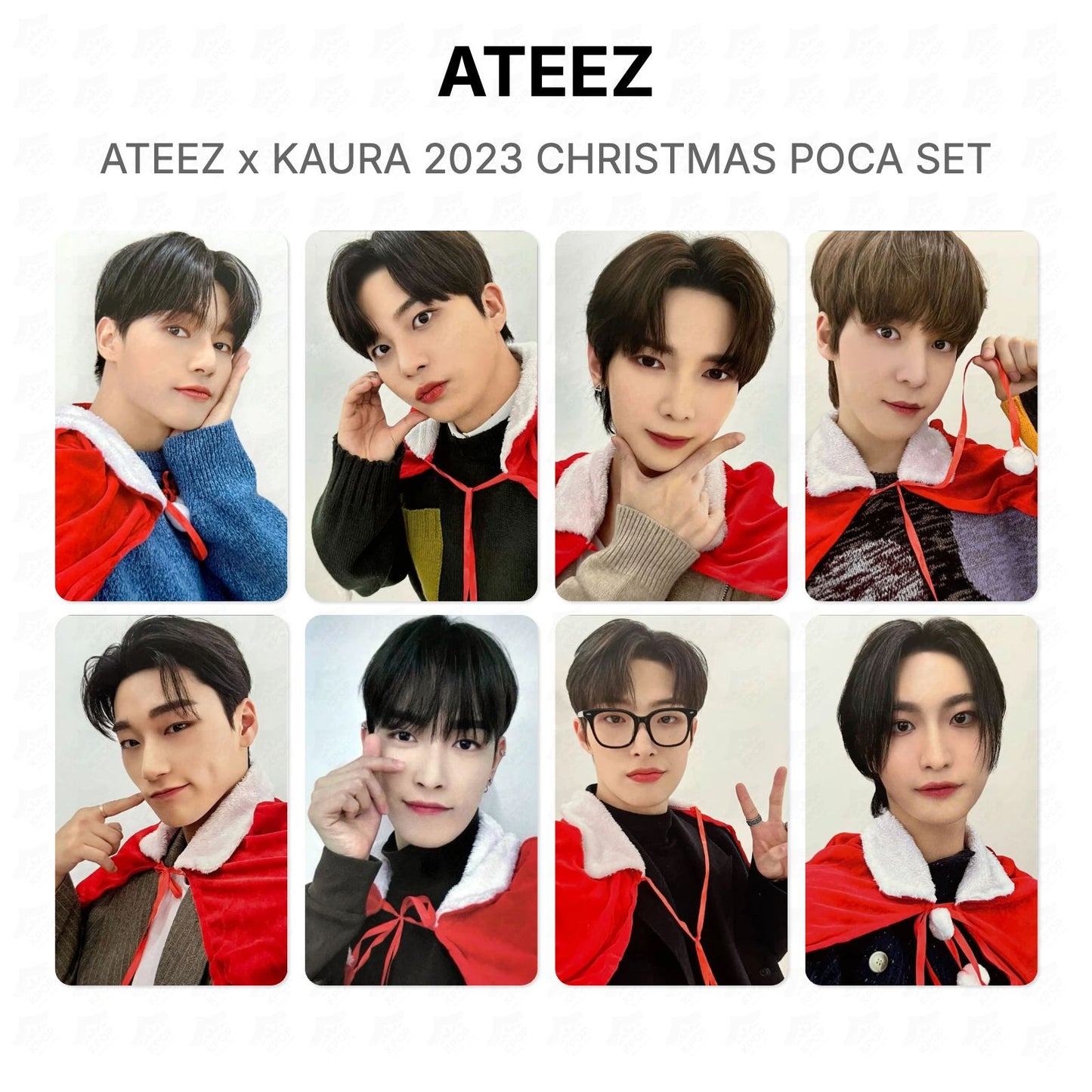 ATEEZ x KAURA 2023 CHRISTMAS POCA SET Official Photocard