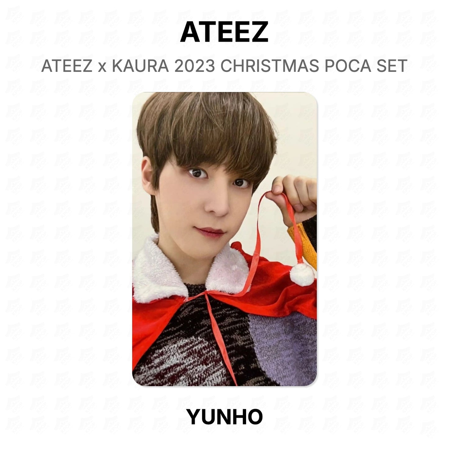 ATEEZ x KAURA 2023 CHRISTMAS POCA SET Official Photocard