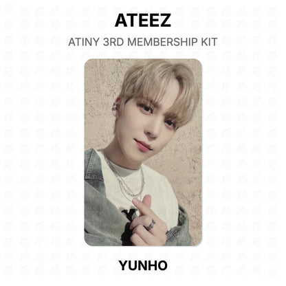 ATEEZ ATINY 3RD MEMBERSHIP KIT Official Photocard