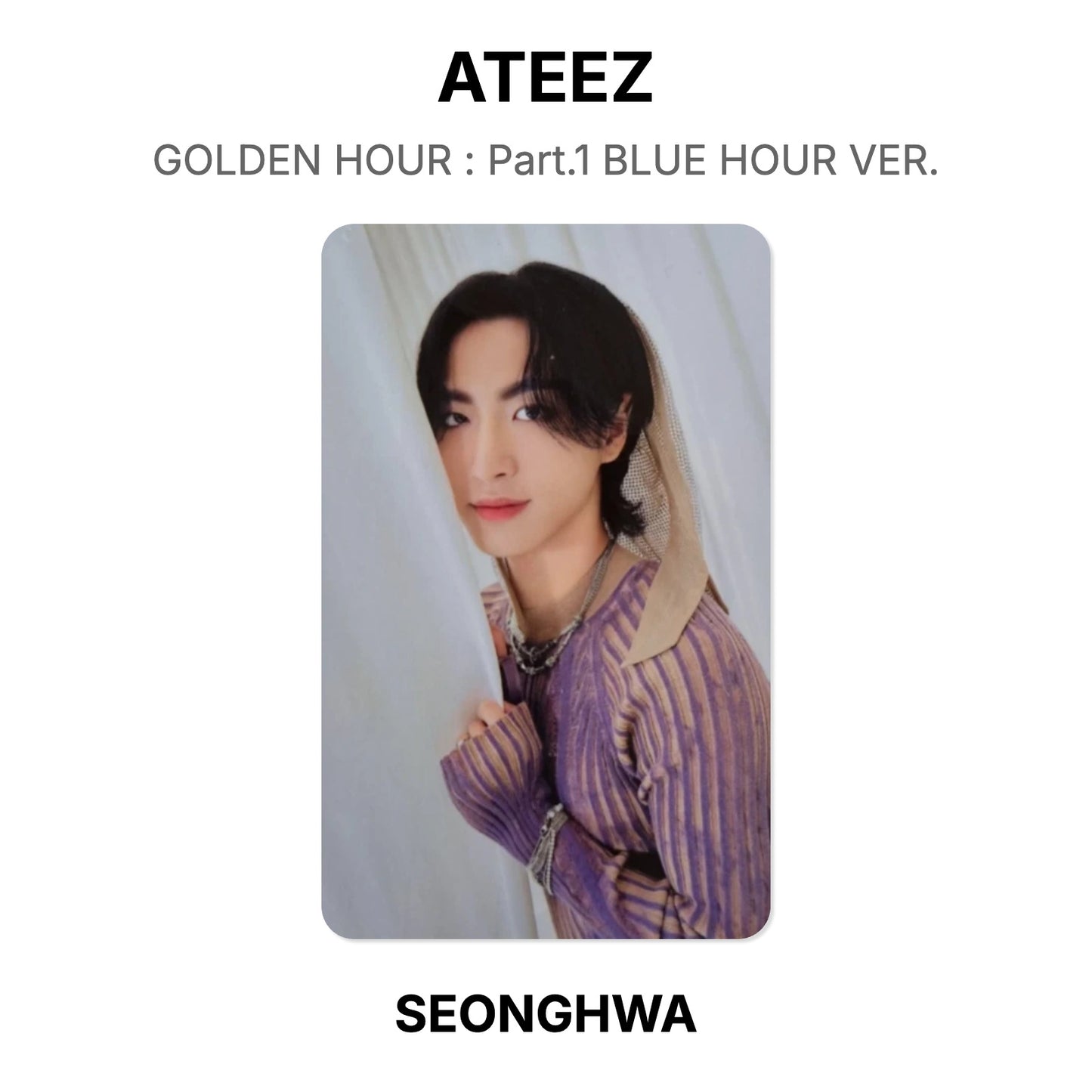 ATEEZ GOLDEN HOUR : Part.1 BLUE HOUR VER. Official Photocard