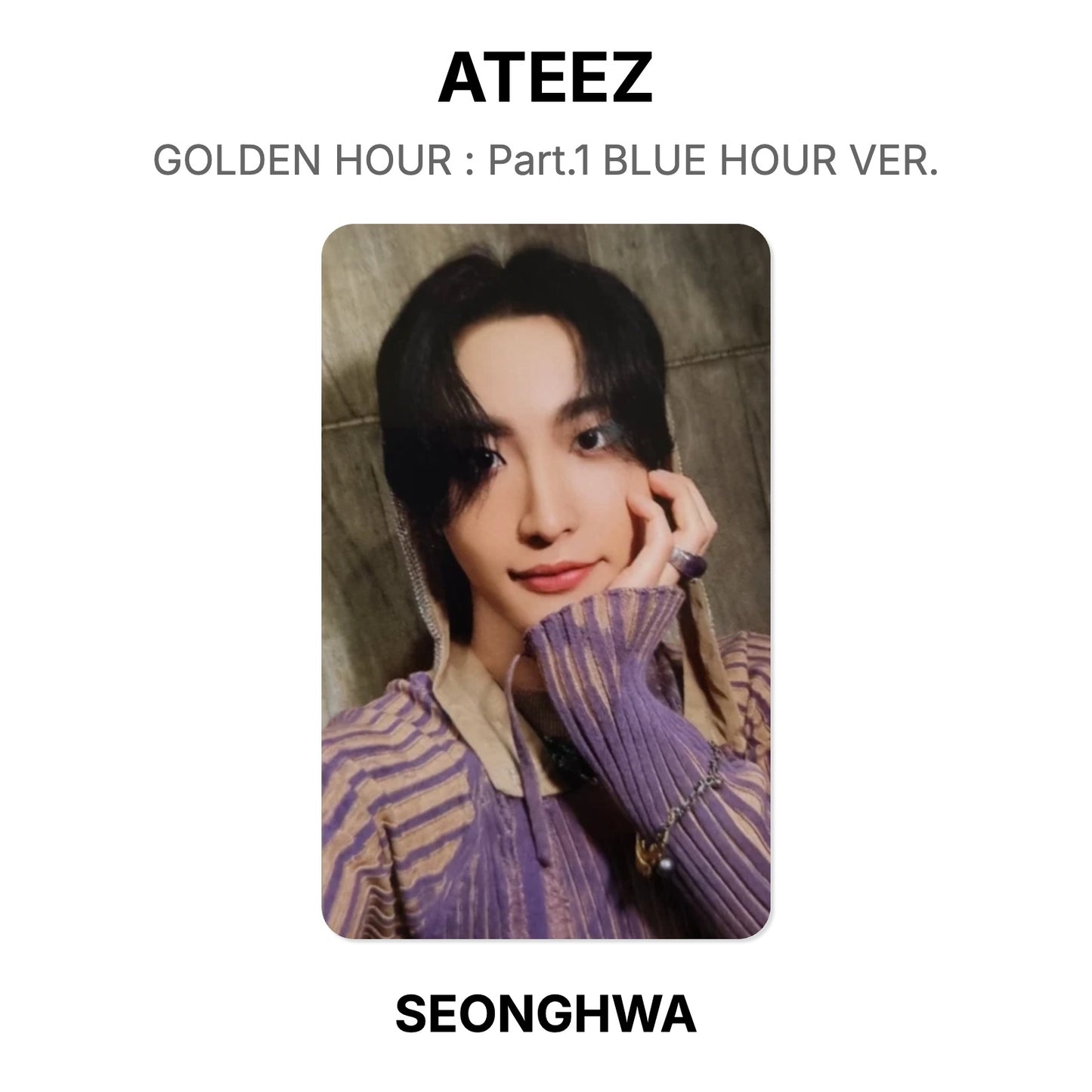 ATEEZ GOLDEN HOUR : Part.1 BLUE HOUR VER. Official Photocard