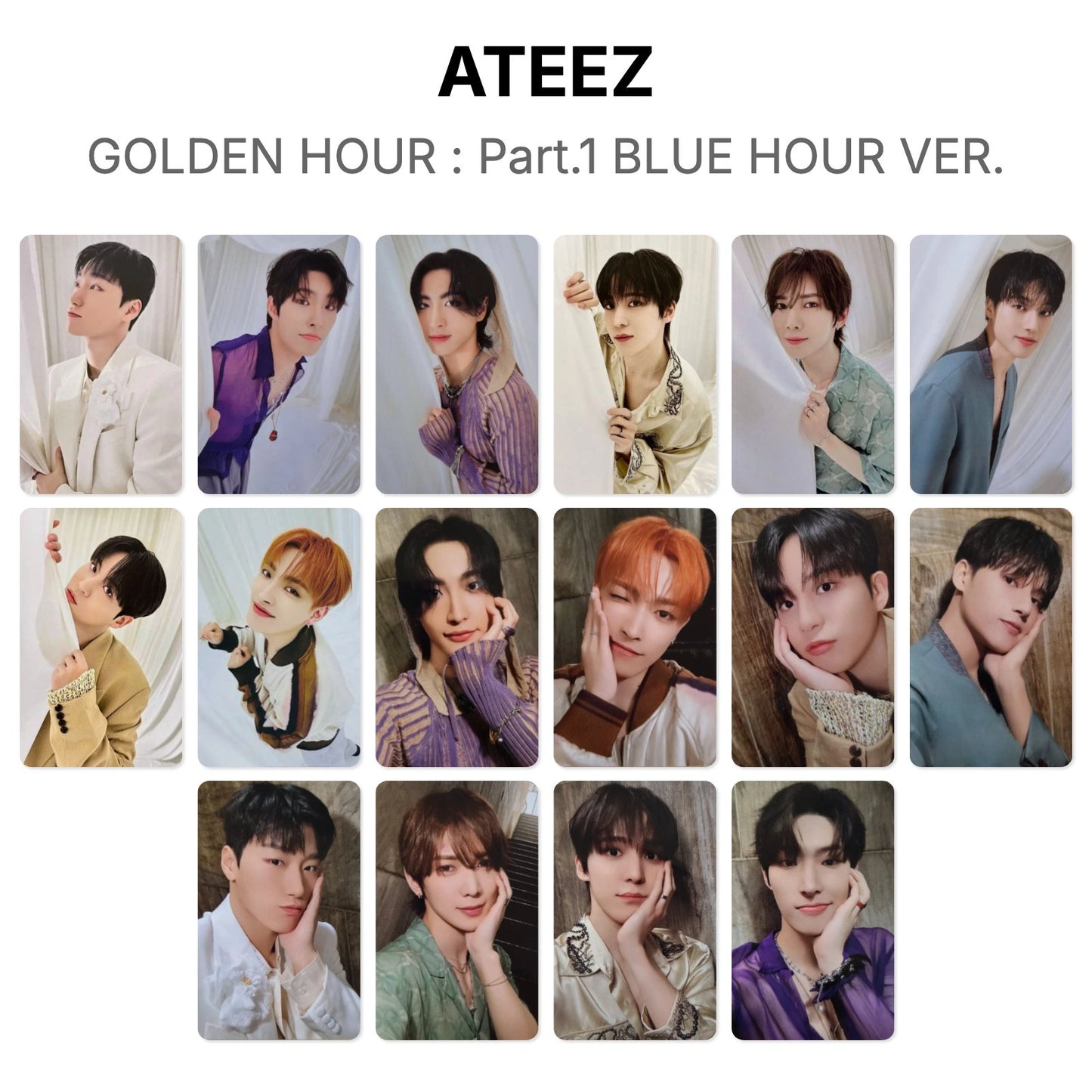 ATEEZ GOLDEN HOUR : Part.1 BLUE HOUR VER. Official Photocard