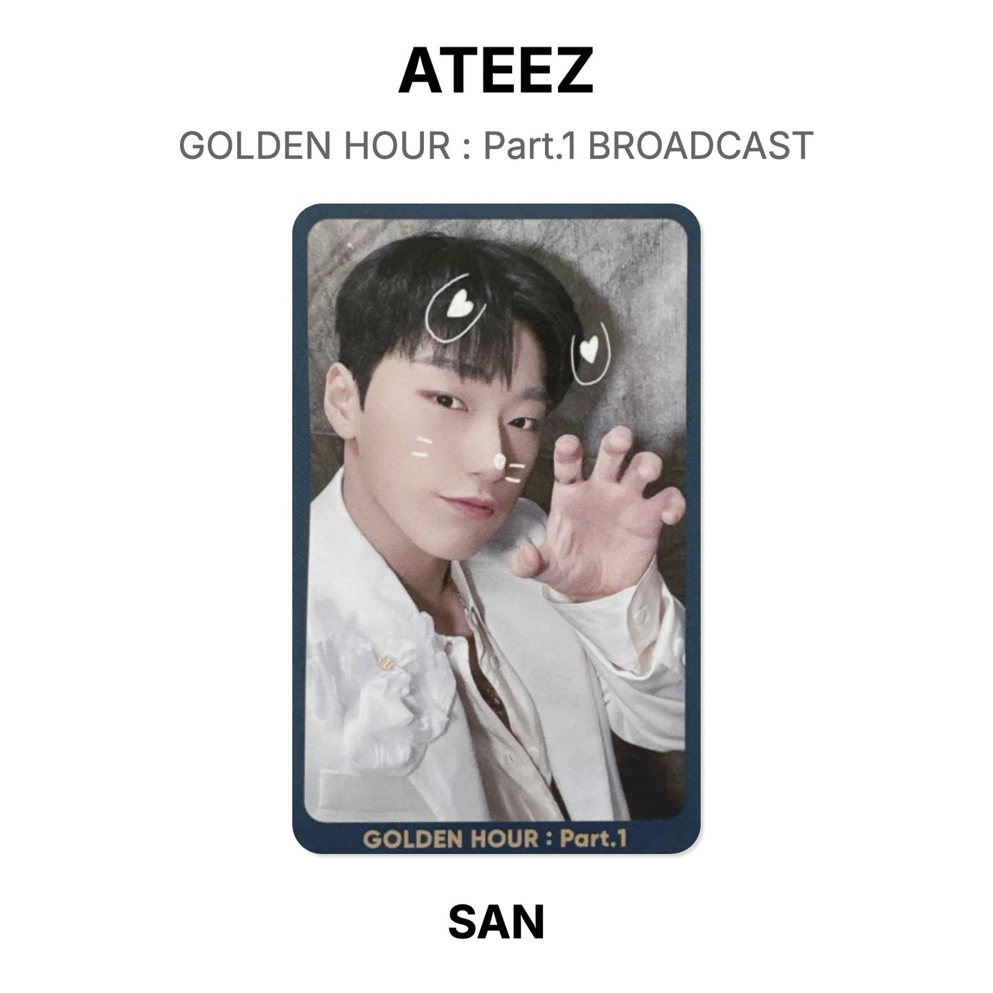 ATEEZ GOLDEN HOUR : Part.1 BROADCAST Offizielle Photocard