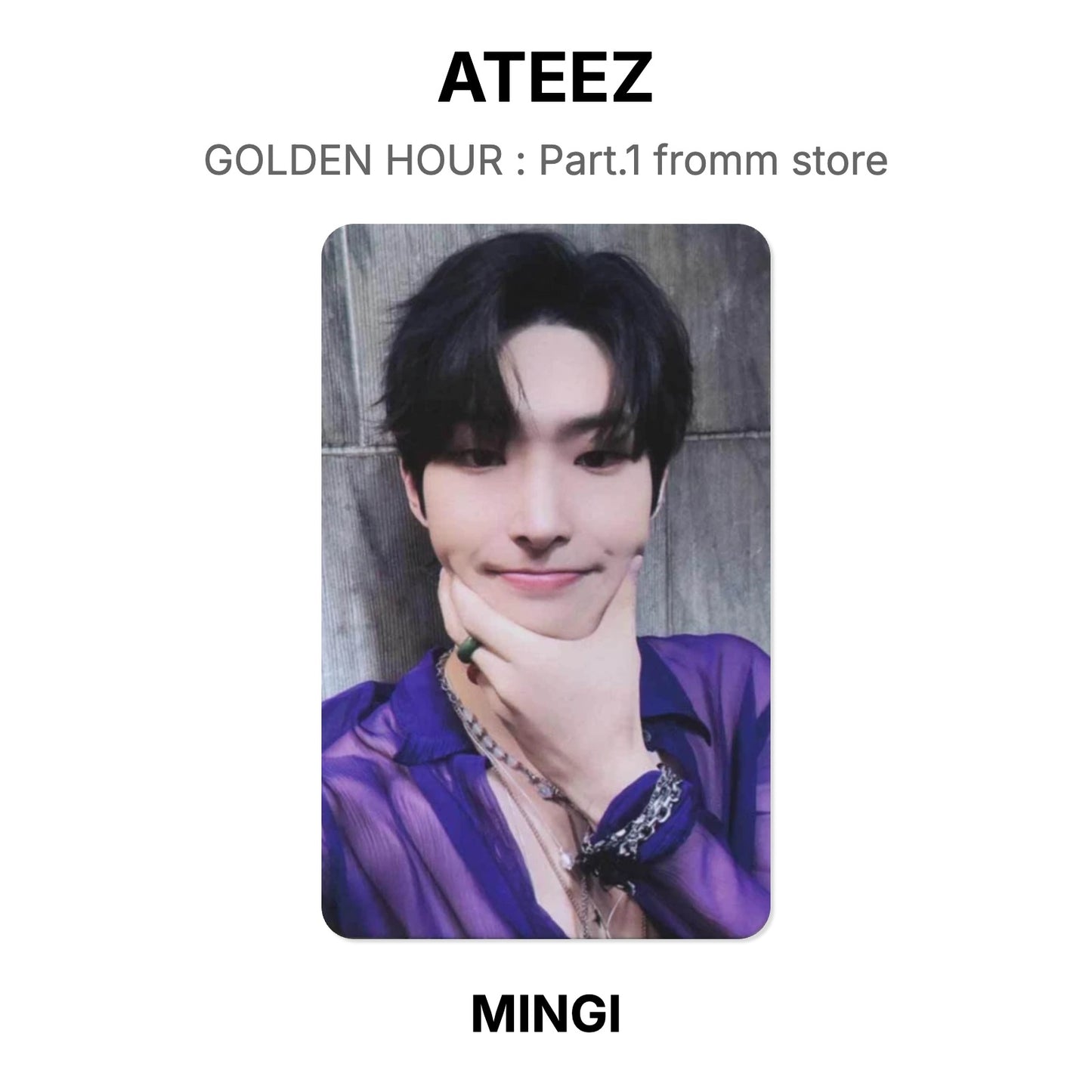 ATEEZ GOLDEN HOUR : Part.1 fromm store photocard oficial