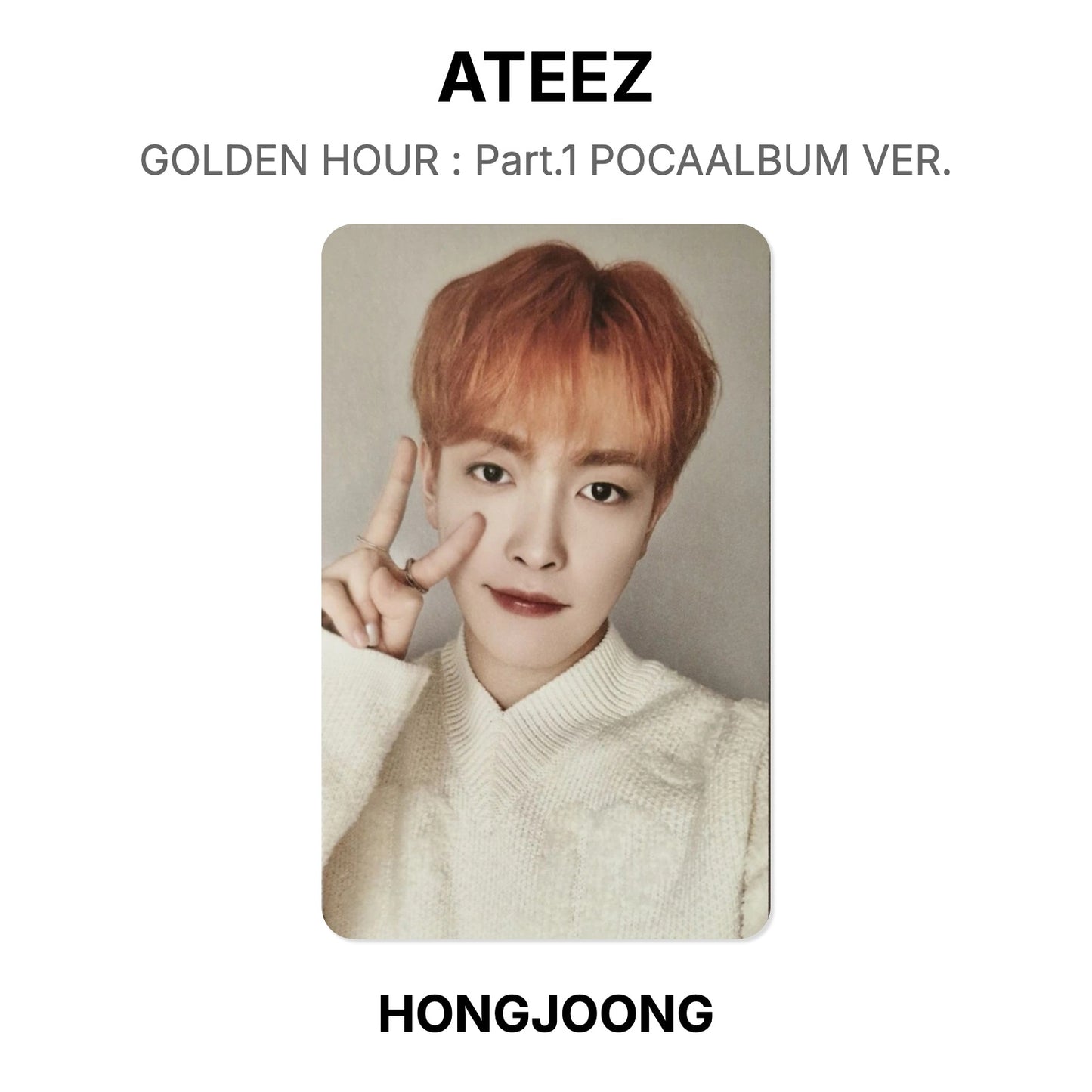 ATEEZ GOLDEN HOUR : Part.1 POCAALBUM VER. Offizielle Photocard
