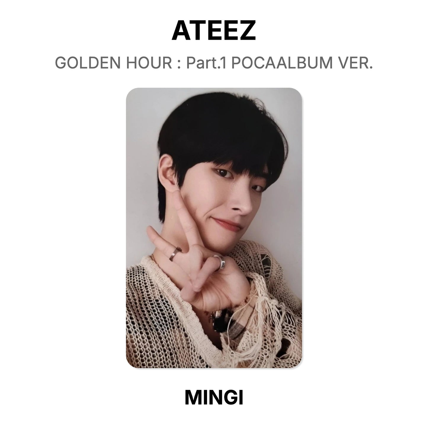 ATEEZ GOLDEN HOUR : Part.1 POCAALBUM VER. Offizielle Photocard