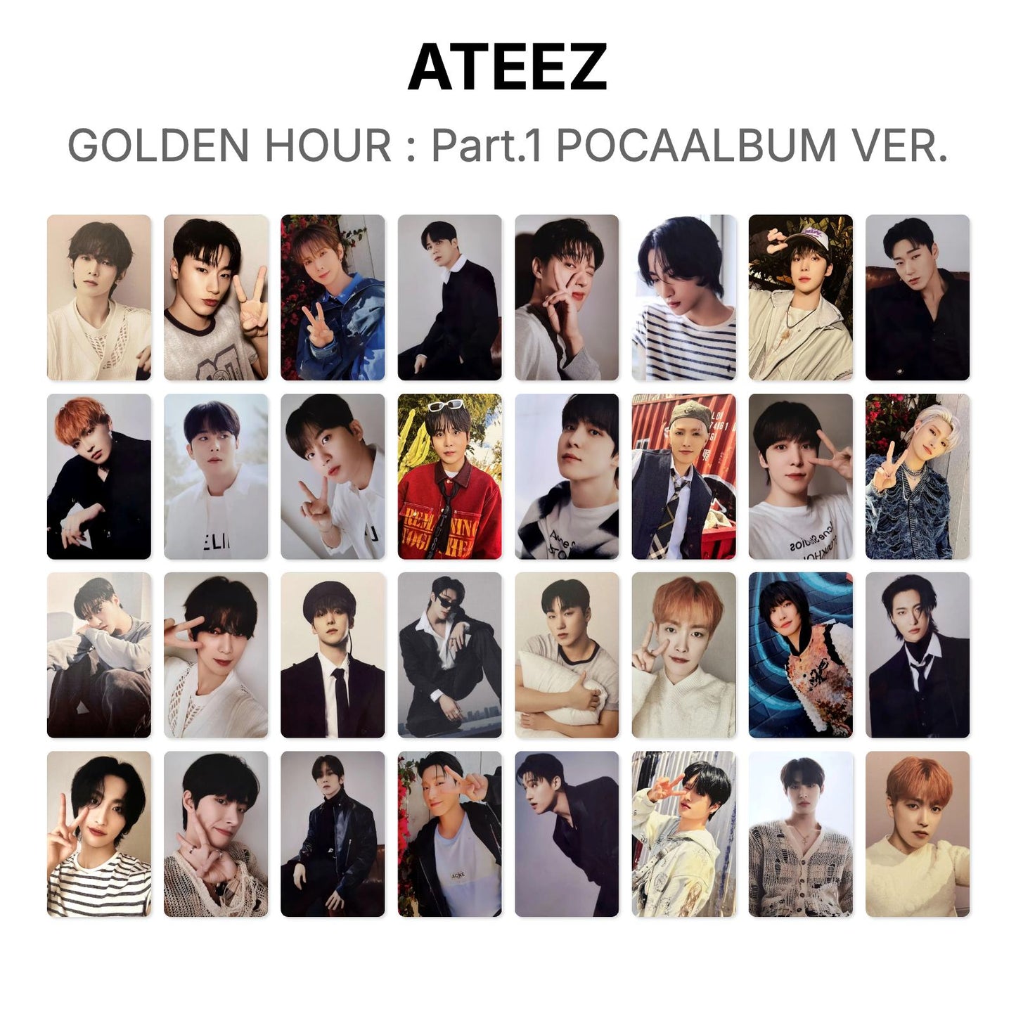 ATEEZ GOLDEN HOUR : Part.1 POCAALBUM VER. Offizielle Photocard