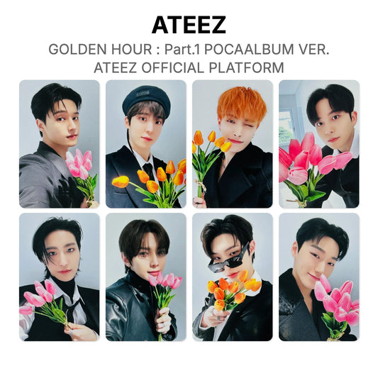 ATEEZ GOLDEN HOUR : Part.1 POCAALBUM VER. ATEEZ OFFICIAL PLATFORM โฟโต้การ์ดของแท้