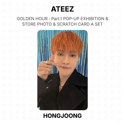 ATEEZ GOLDEN HOUR : Part.1 POP-UP EXHIBITION & STORE PHOTO & SCRATCH CARD A SET Official Photocard