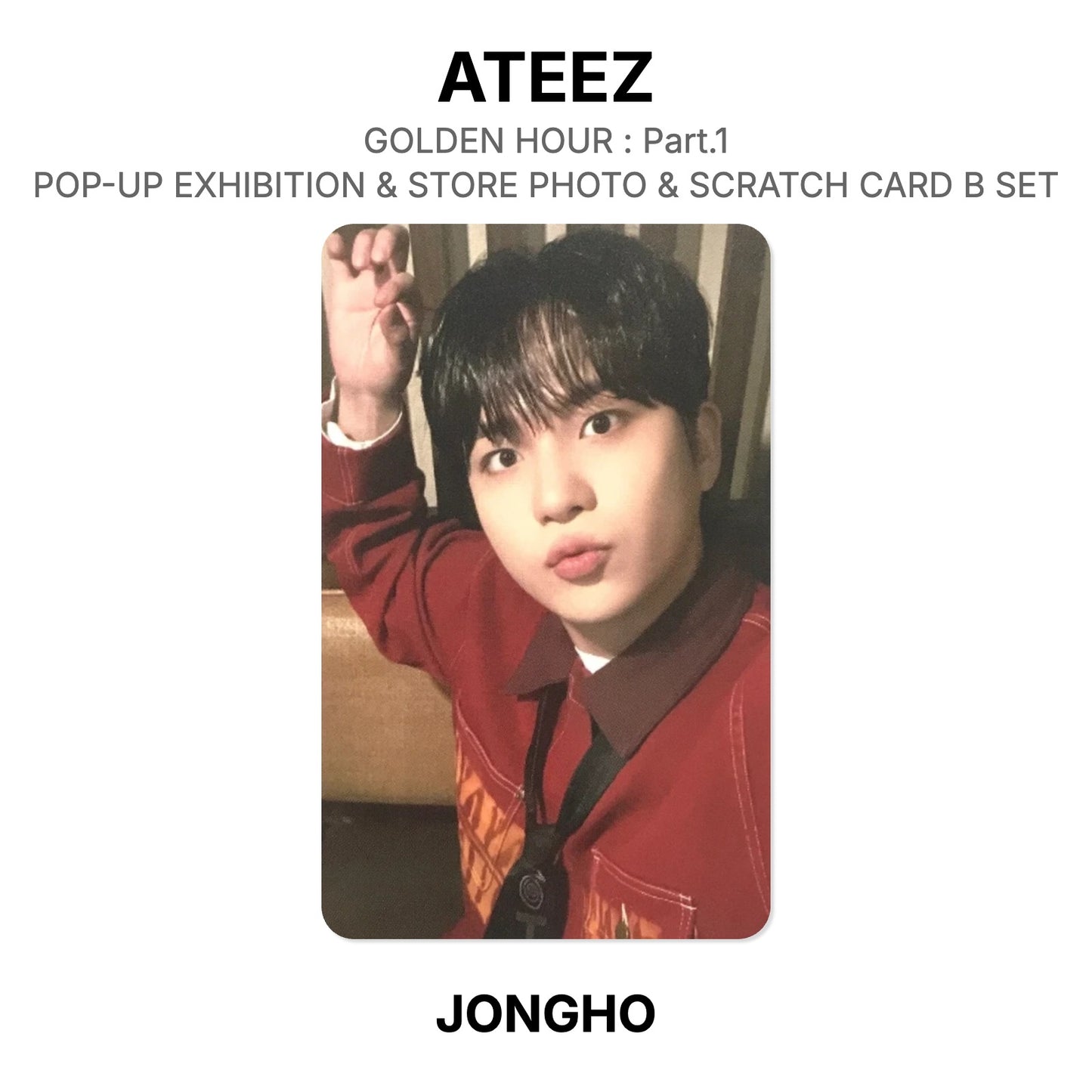 ATEEZ GOLDEN HOUR : Part.1 POP-UP EXHIBITION & STORE PHOTO & SCRATCH CARD B SET Official Photocard