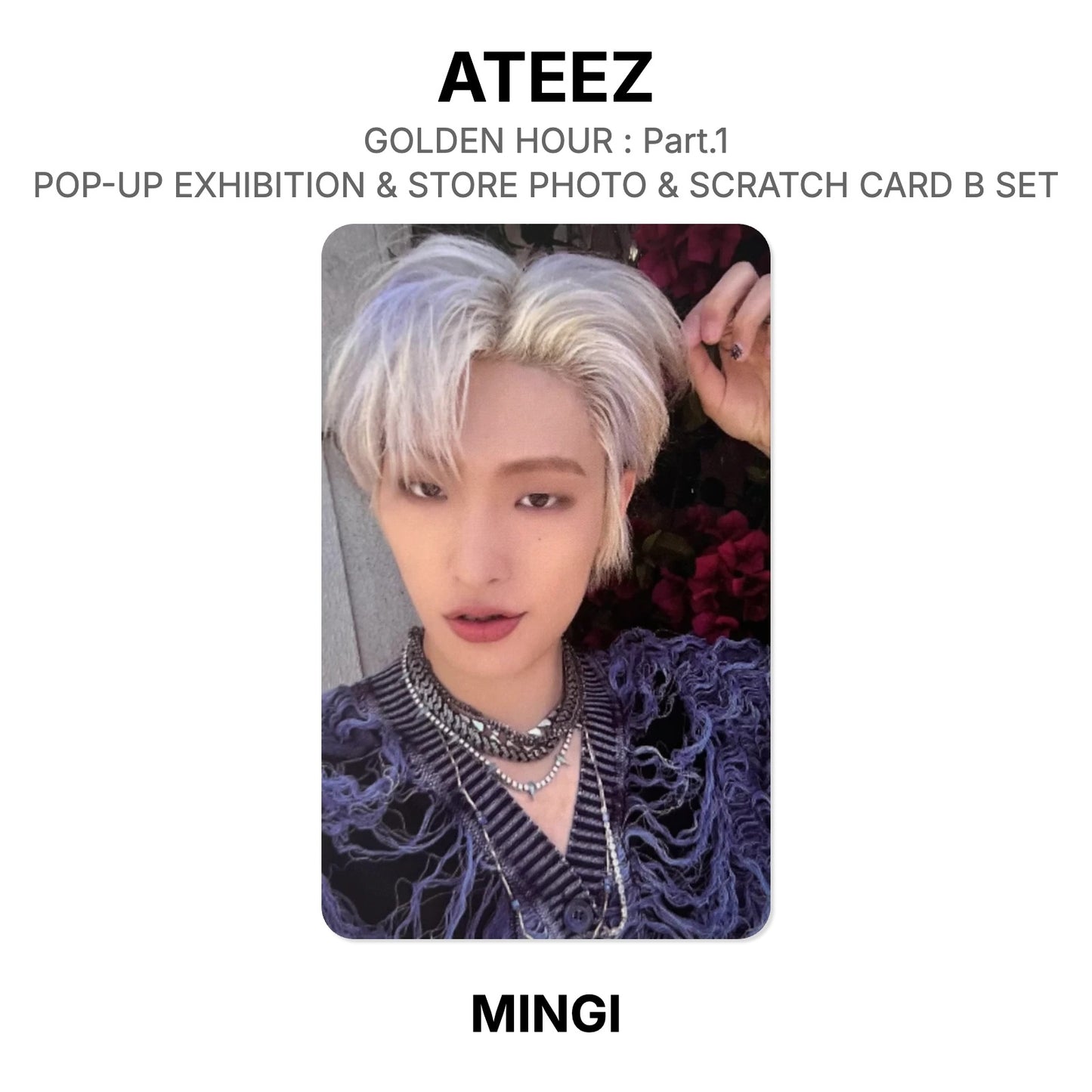 ATEEZ GOLDEN HOUR : Part.1 POP-UP EXHIBITION & STORE PHOTO & SCRATCH CARD B SET officiële Photocard