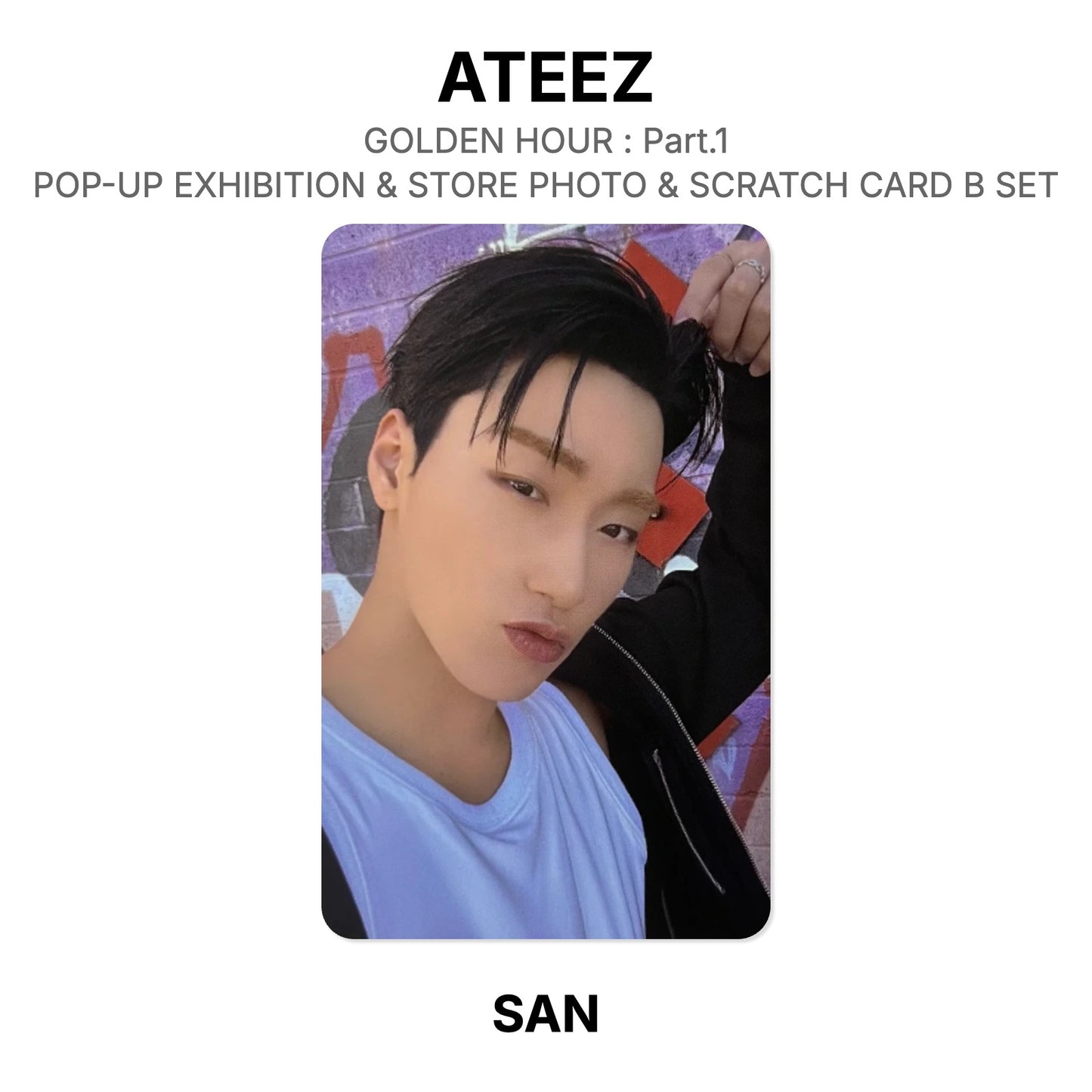 ATEEZ GOLDEN HOUR : Part.1 POP-UP EXHIBITION & STORE PHOTO & SCRATCH CARD B SET officiële Photocard