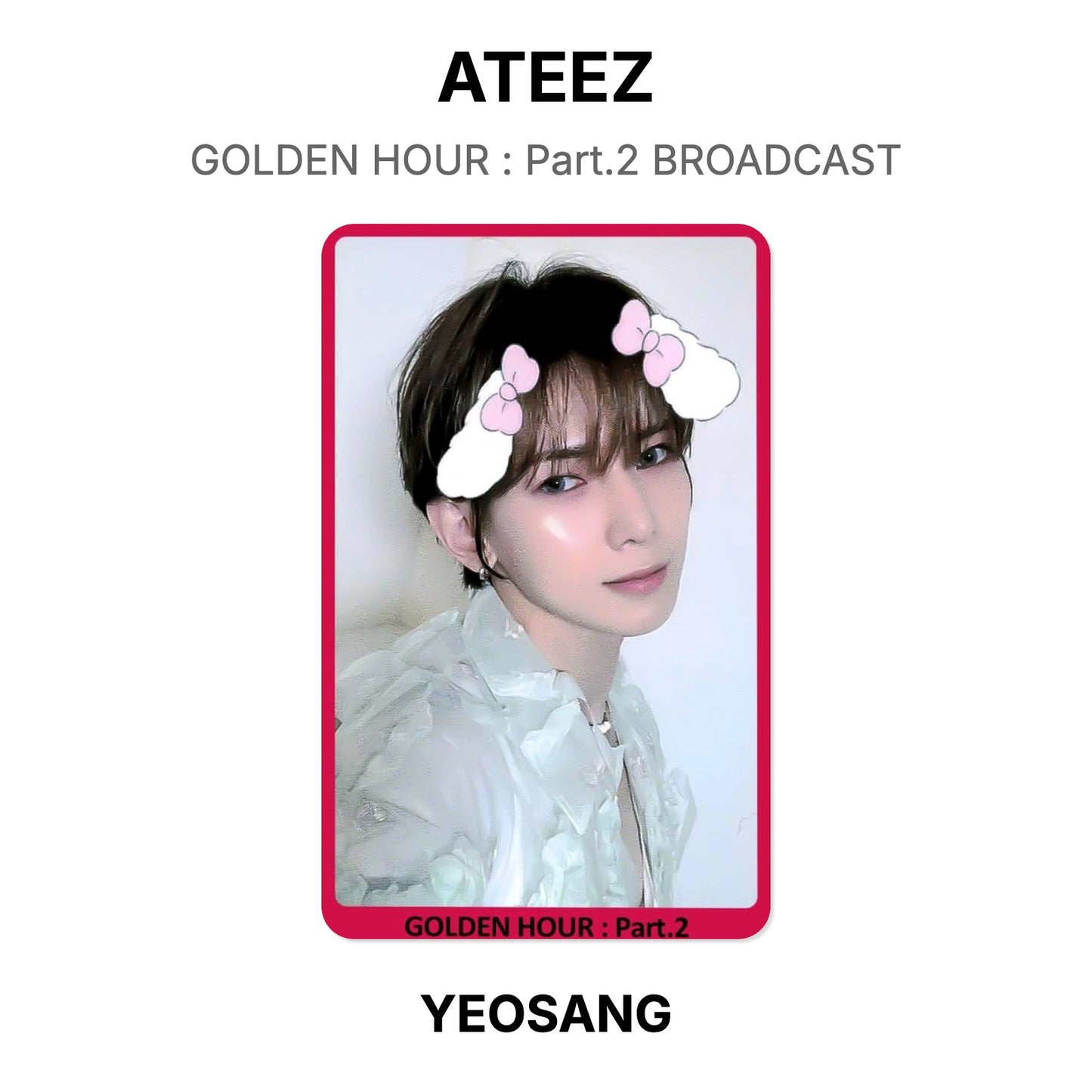 ATEEZ GOLDEN HOUR : Part.2 BROADCAST Official Photocard
