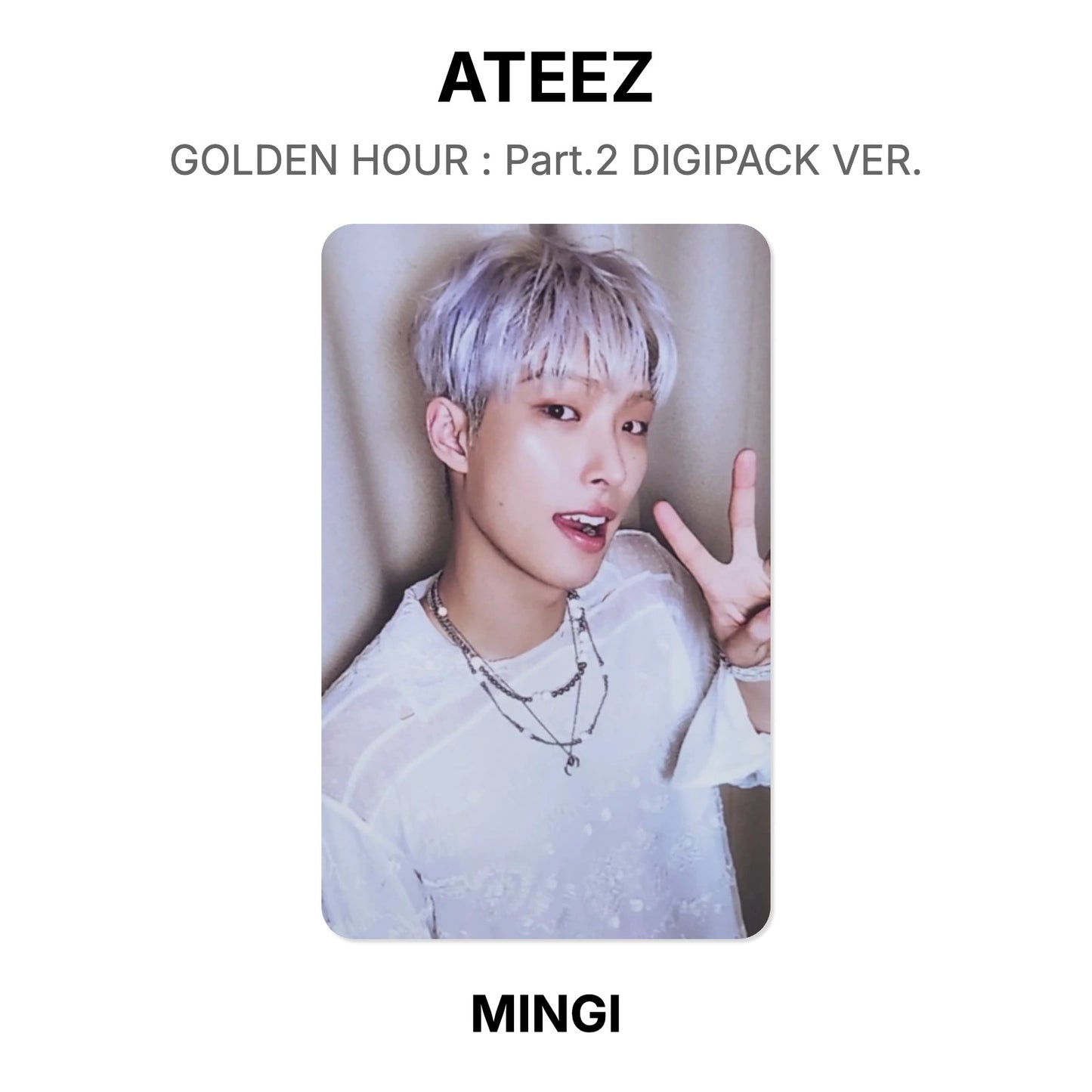 ATEEZ GOLDEN HOUR : Part.2 DIGIPACK VER. Official Photocard