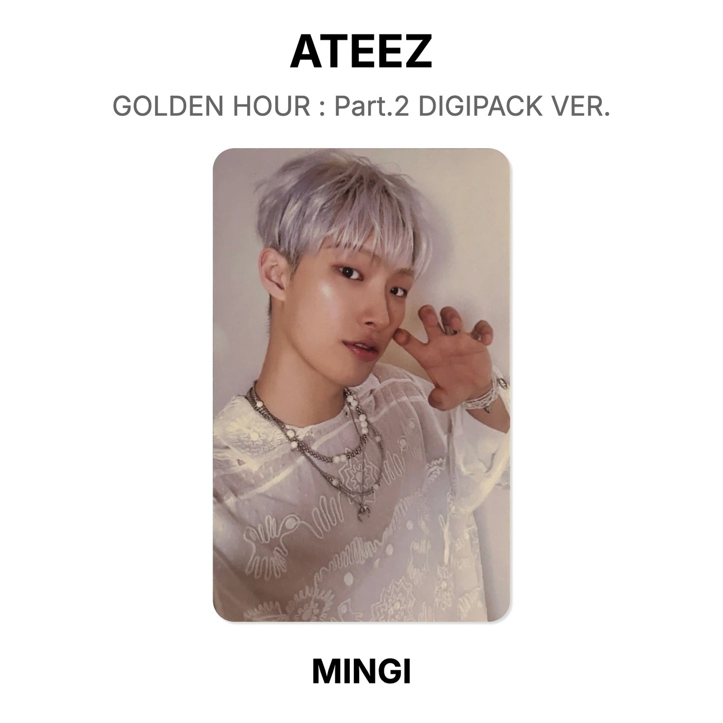 ATEEZ GOLDEN HOUR : Part.2 DIGIPACK VER. Official Photocard