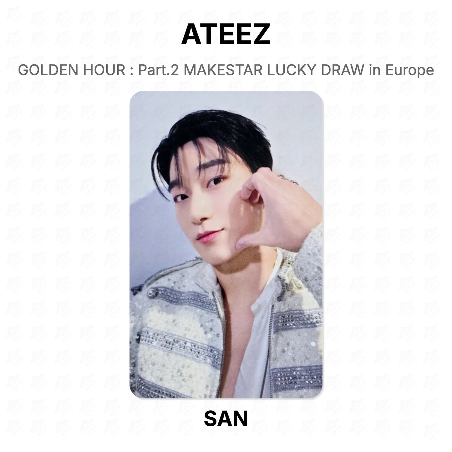 ATEEZ GOLDEN HOUR : Part.2 MAKESTAR LUCKY DRAW in Europe Official Photocard