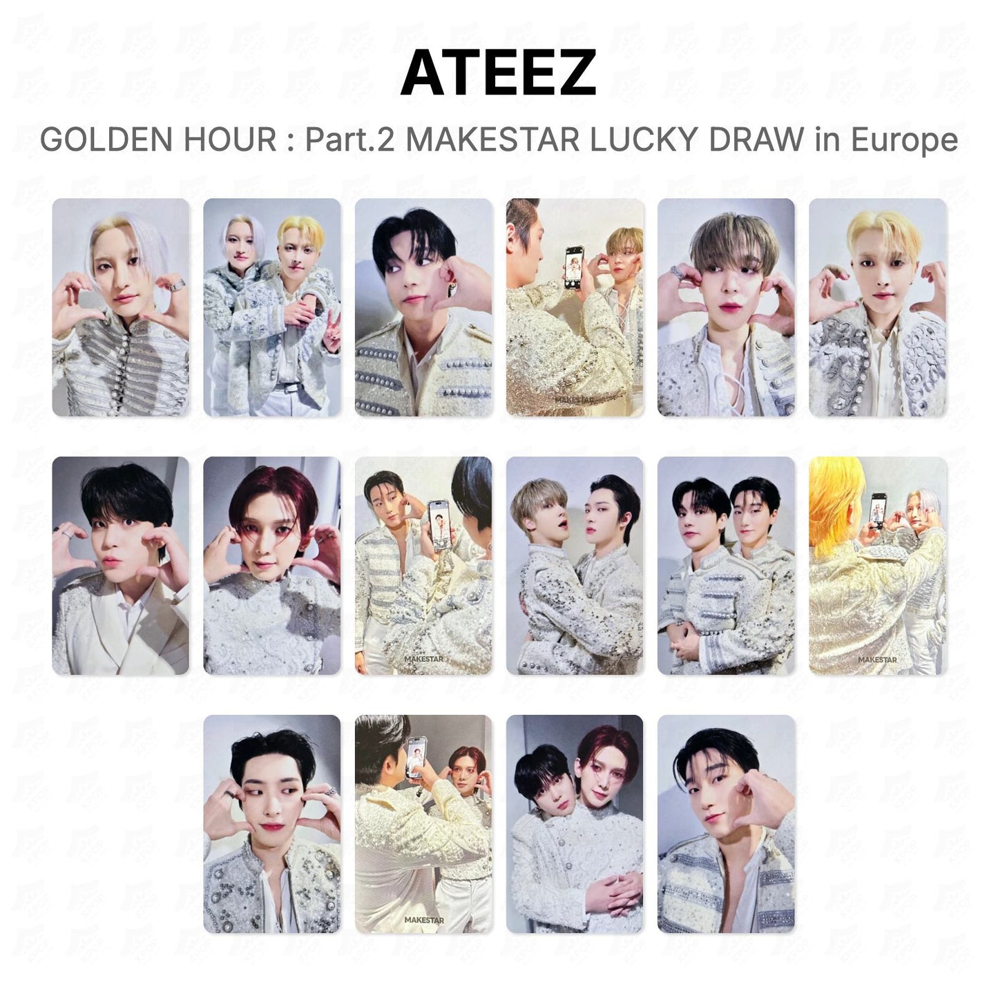 ATEEZ GOLDEN HOUR : Part.2 MAKESTAR LUCKY DRAW in Europe Official Photocard