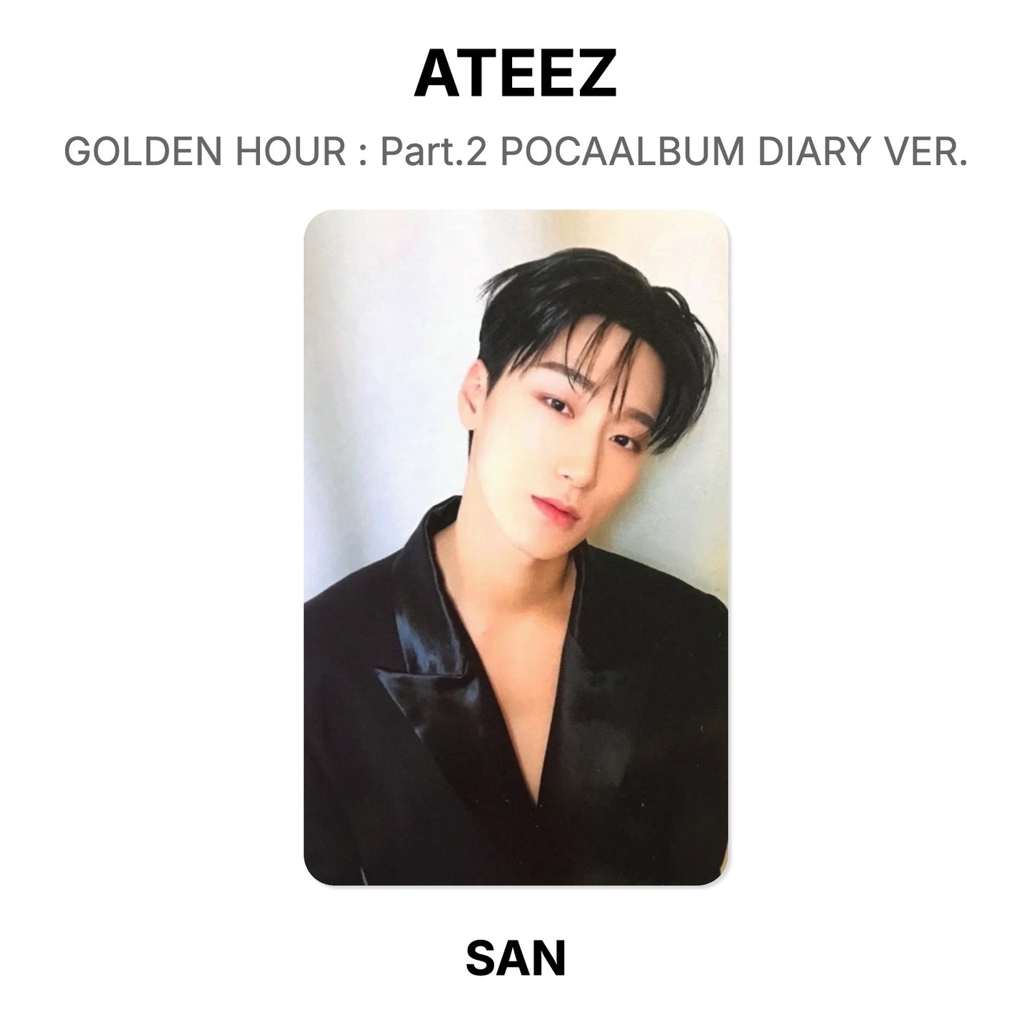ATEEZ GOLDEN HOUR : Part.2 POCAALBUM DIARY VER. Official Photocard