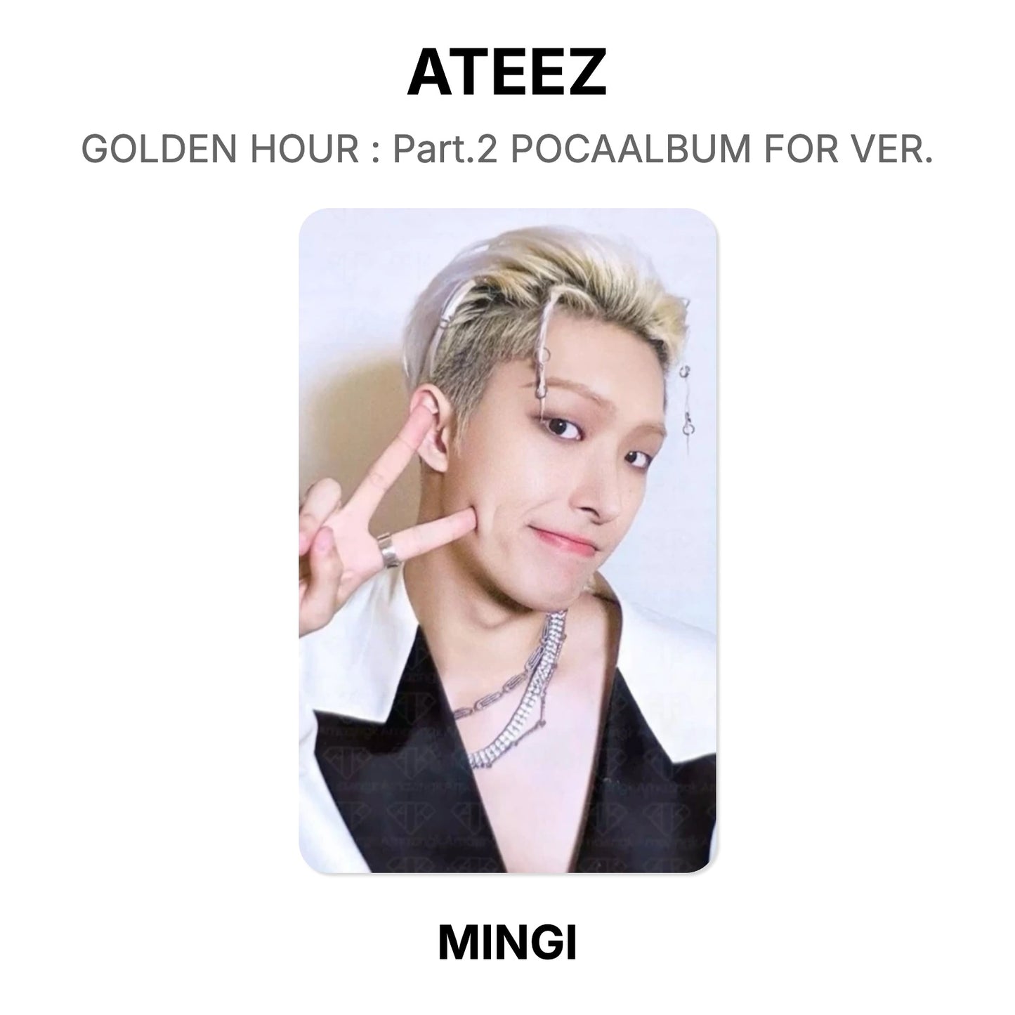 ATEEZ GOLDEN HOUR : Part.2 POCAALBUM FOR VER. Official Photocard