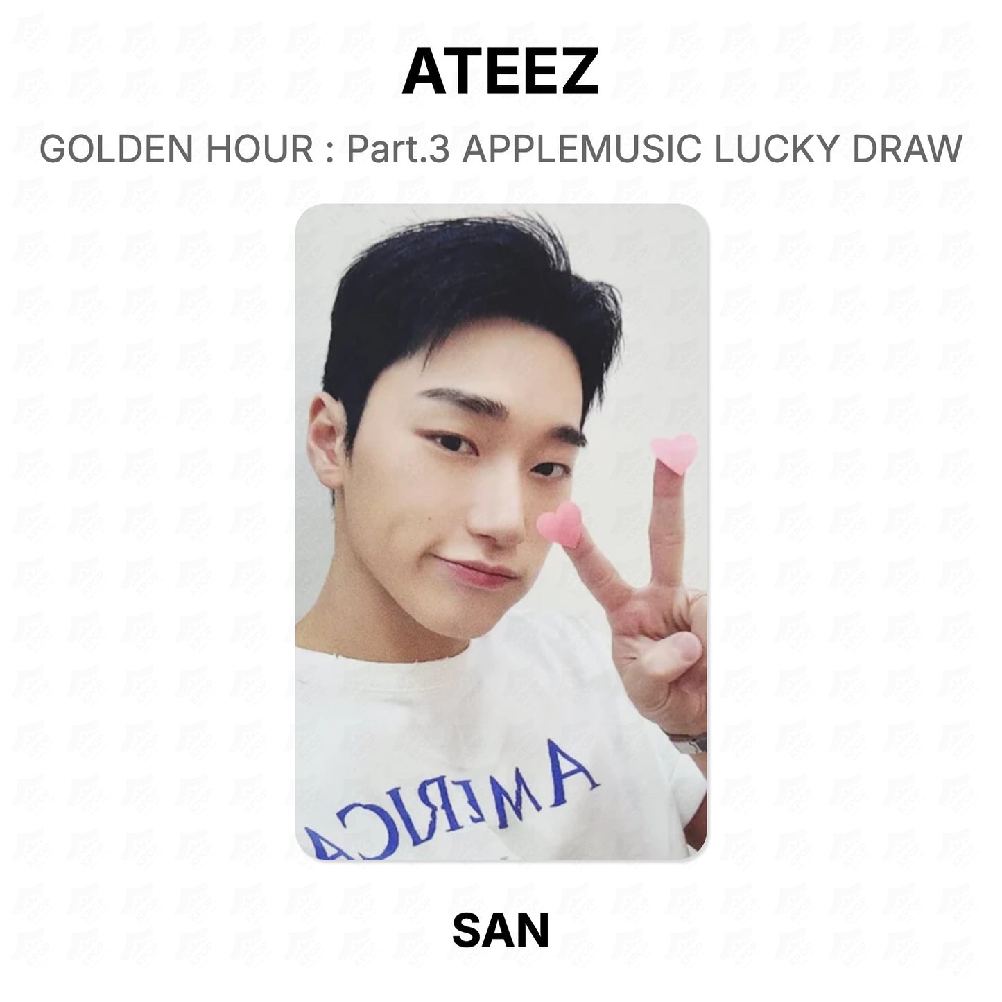 ATEEZ GOLDEN HOUR : Part.3 APPLEMUSIC LUCKY DRAW Official Photocard