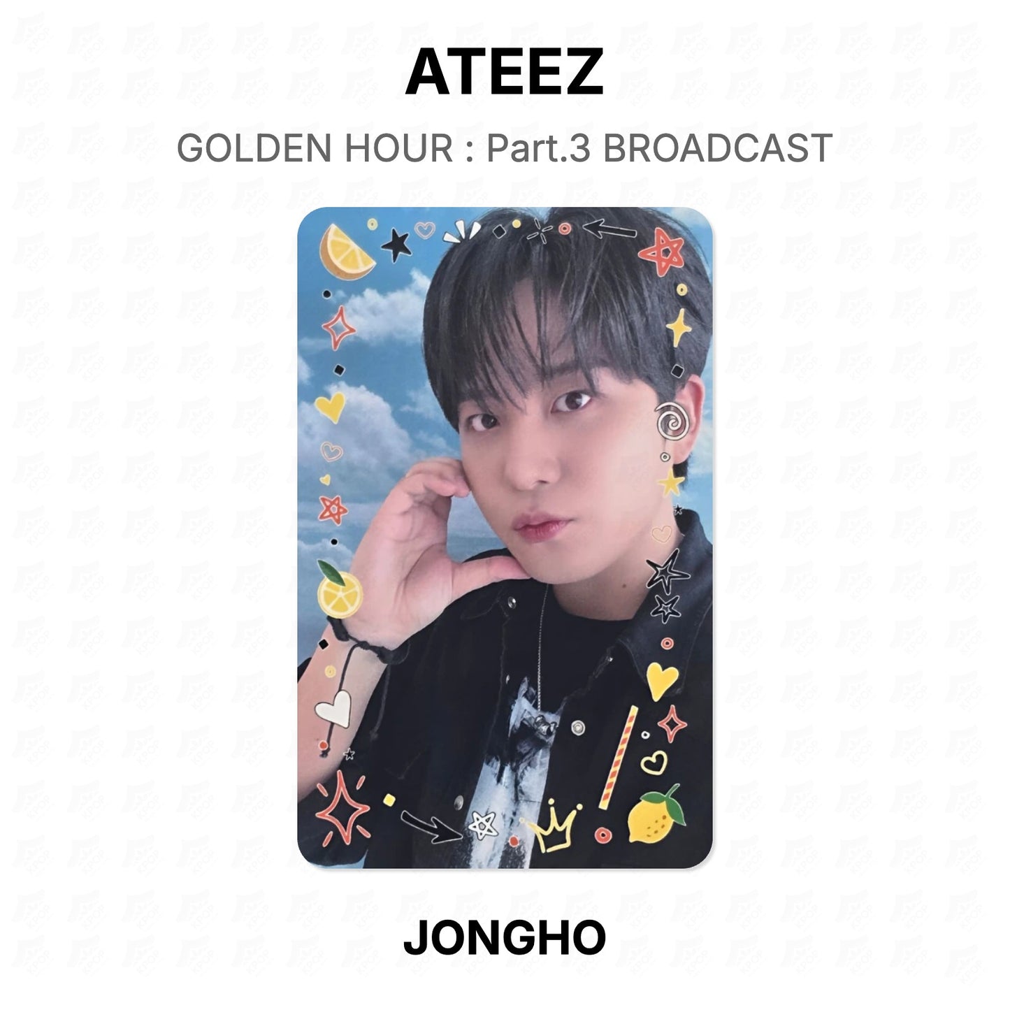 ATEEZ GOLDEN HOUR : Part.3 BROADCAST Offizielle Fotokarte