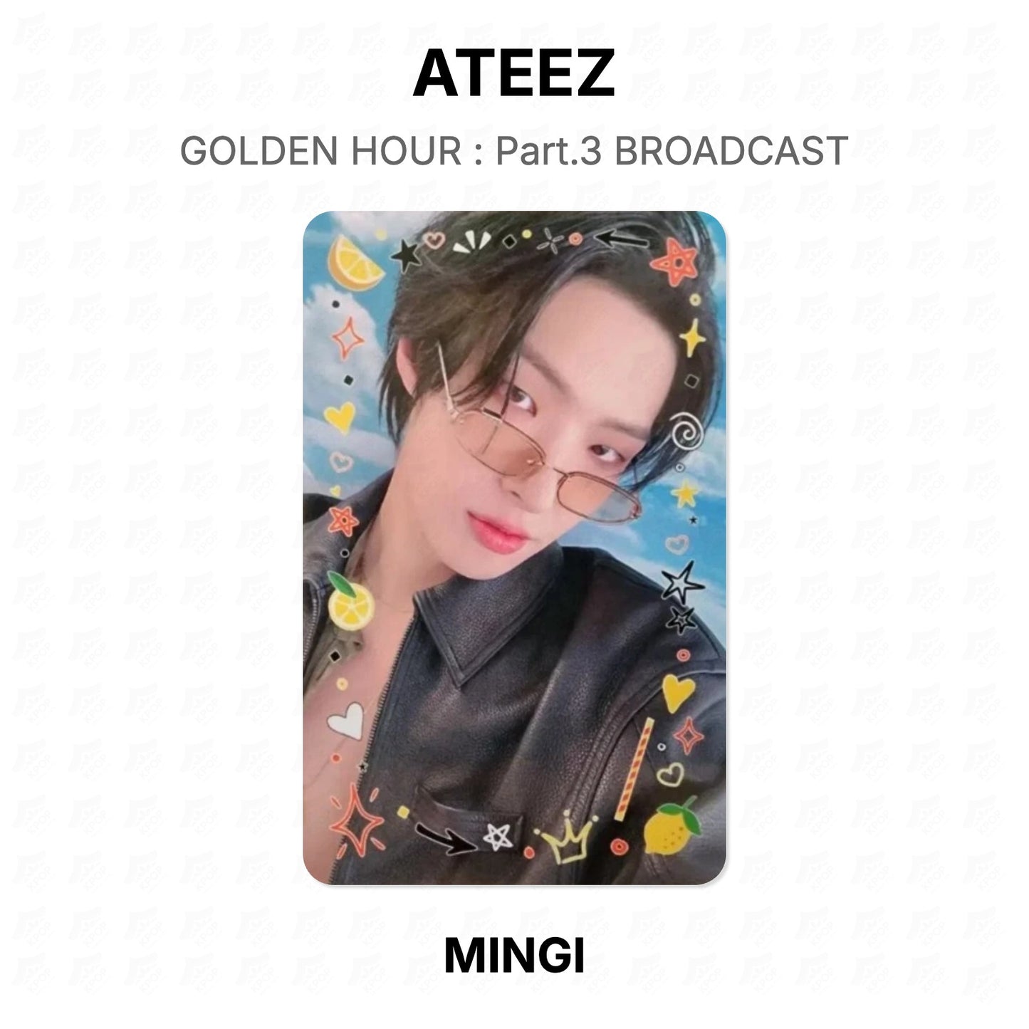 ATEEZ GOLDEN HOUR : Part.3 BROADCAST Offizielle Fotokarte