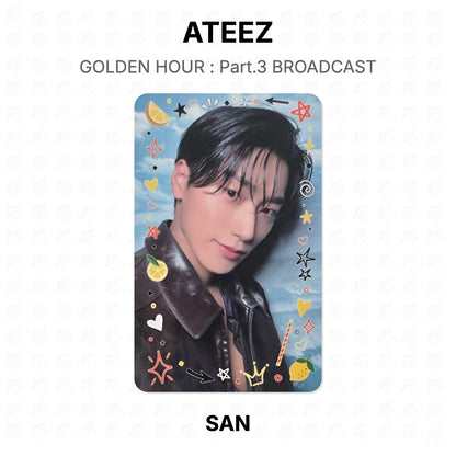 ATEEZ GOLDEN HOUR : Part.3 BROADCAST Offizielle Fotokarte