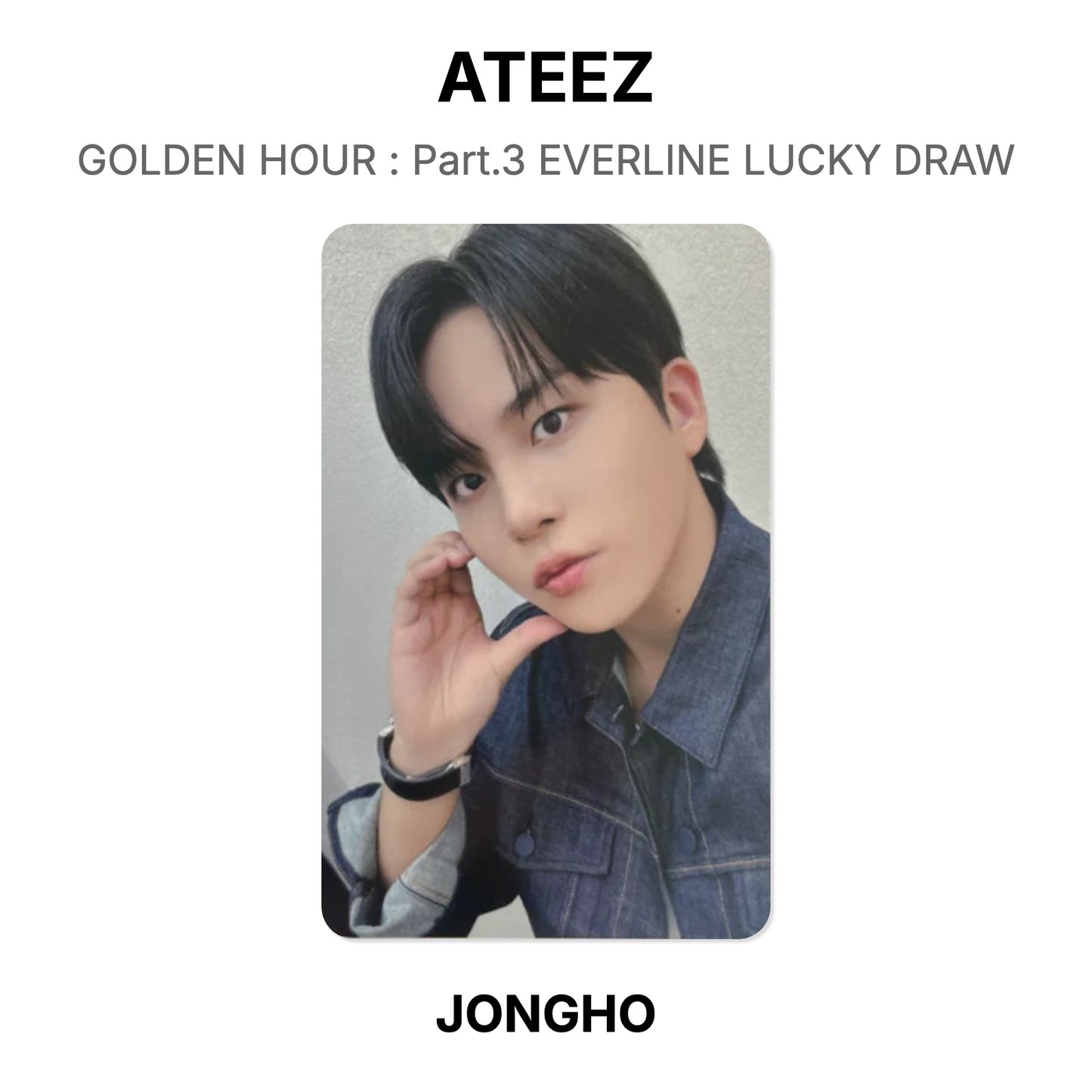ATEEZ GOLDEN HOUR : Part.3 EVERLINE LUCKY DRAW Official Photocard