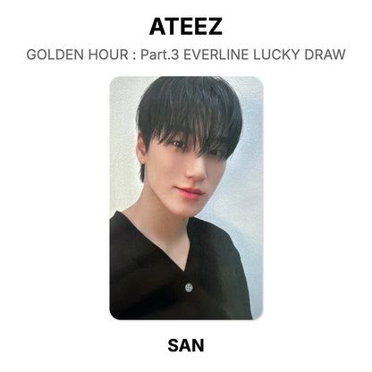 ATEEZ GOLDEN HOUR : Part.3 EVERLINE LUCKY DRAW Official Photocard