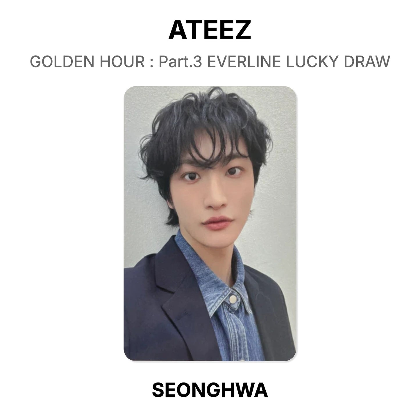 ATEEZ GOLDEN HOUR : Part.3 EVERLINE LUCKY DRAW Official Photocard